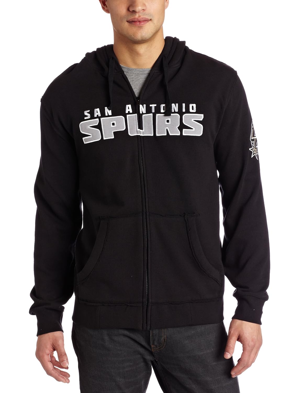 nba 圣安东尼奥马刺 gametime 全拉链连帽衫 黑色 xx-l